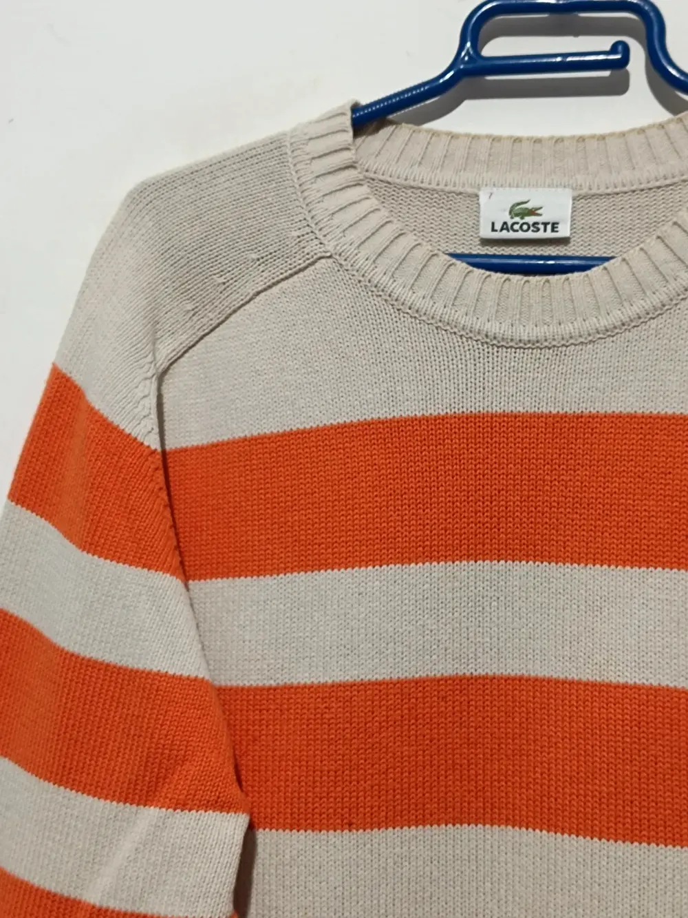 Jersey a rayas vintage Lacoste talla 7 equivale a una XXL ver medidas, foto 5