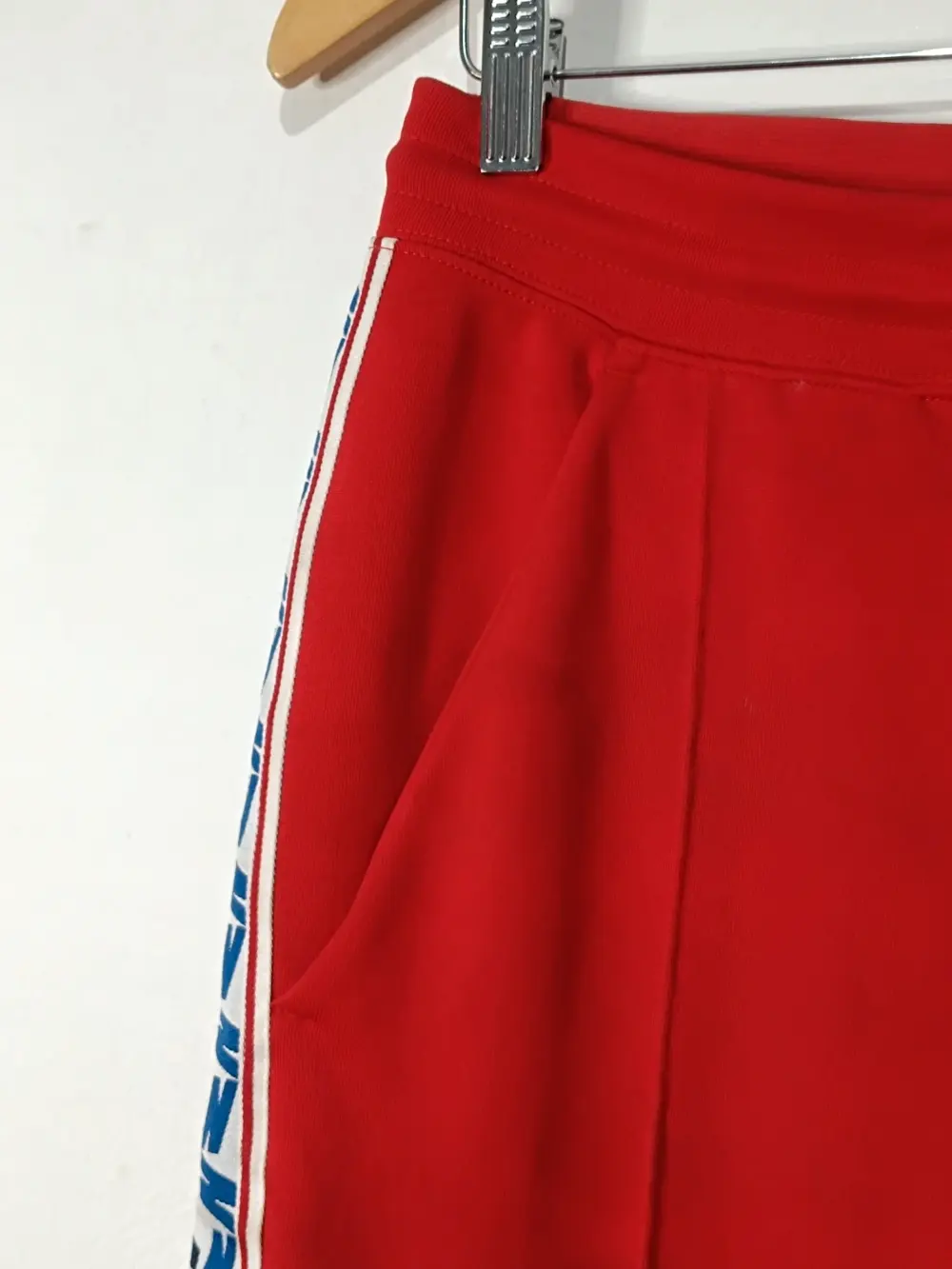 Pantalón retro Y2K Nike Taped Poly rojo talla S unisex, foto 5