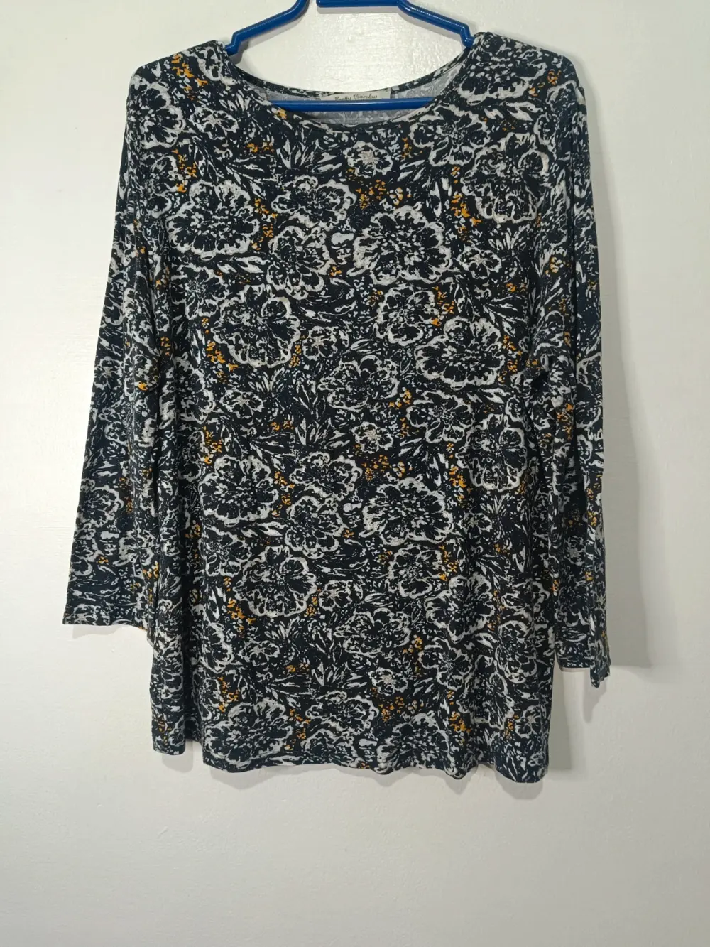 Blusa manga larga diseño floral Betty Barclay talla L/XL ver medidas