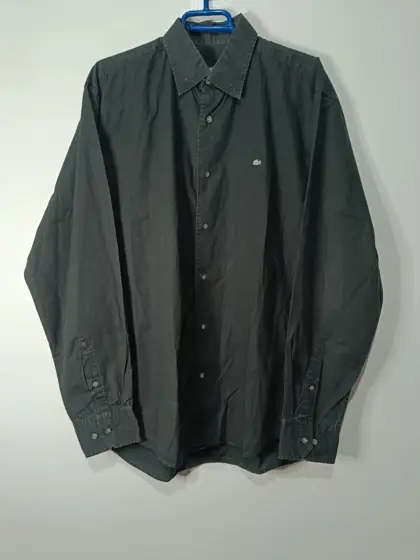Camisa manga larga negra Lacoste talla 42 L ver medidas