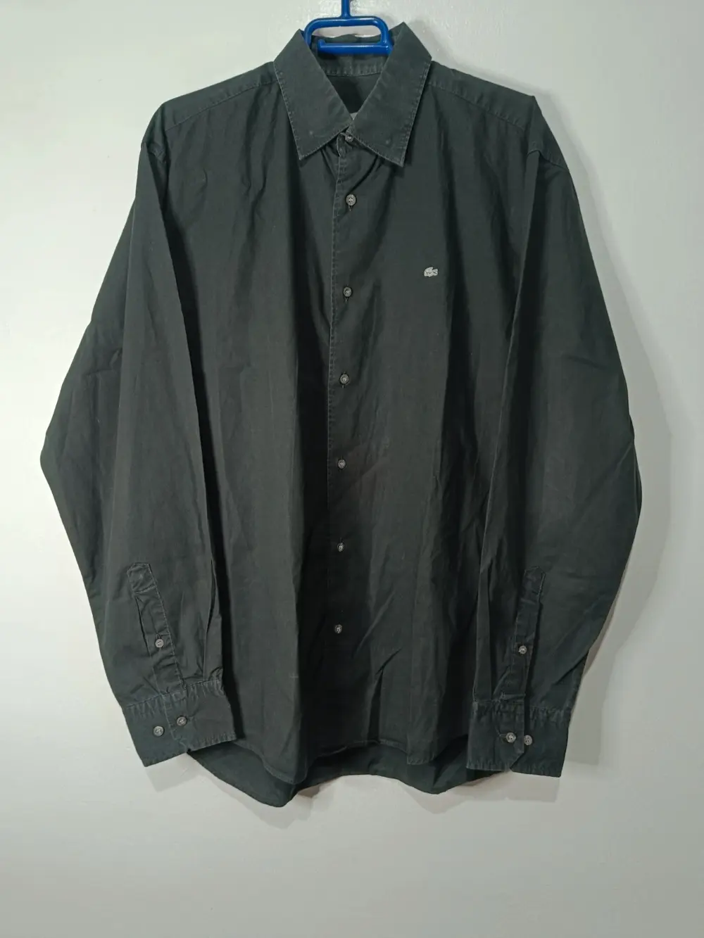 Camisa manga larga negra Lacoste talla 42 L ver medidas