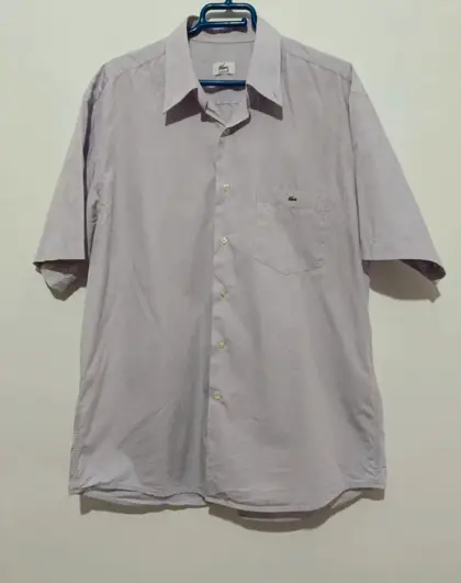 Camisa lisa manga corta Lacoste talla 43 XL ver medidas*