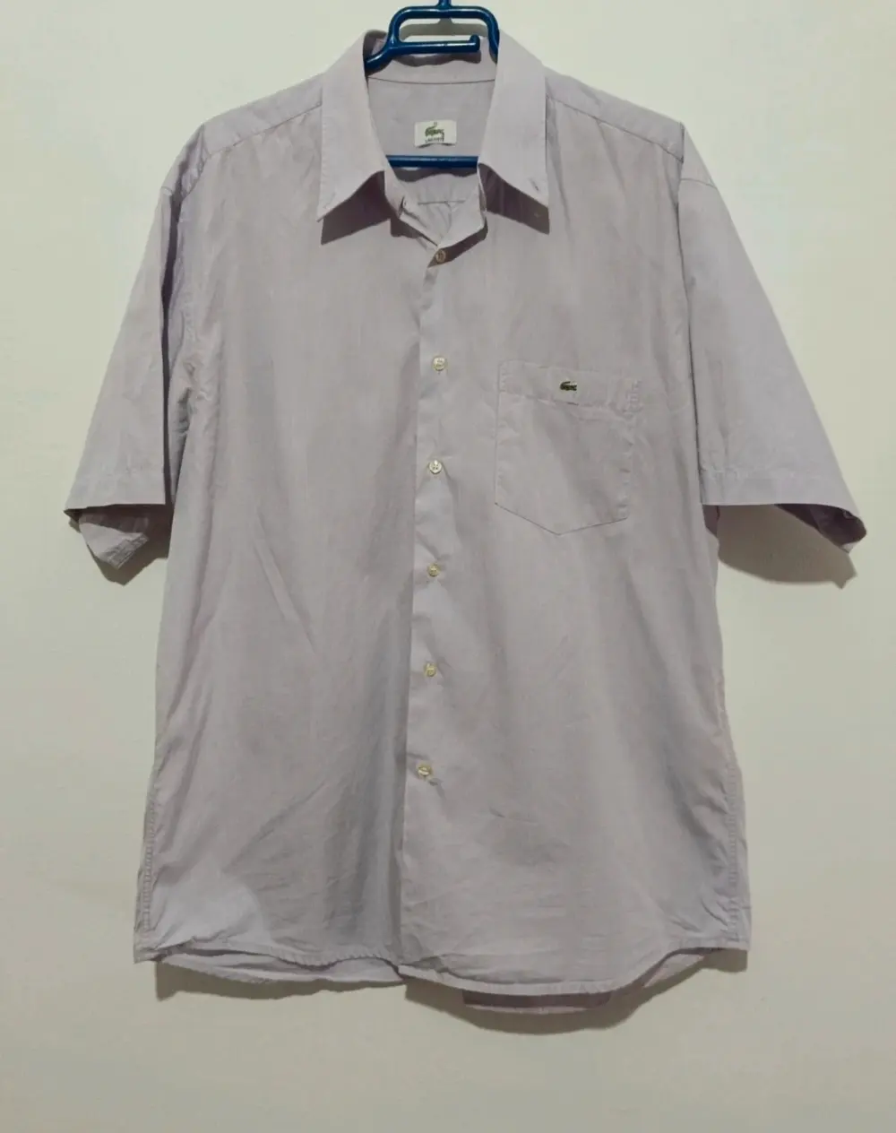 Camisa lisa manga corta Lacoste talla 43 XL ver medidas*