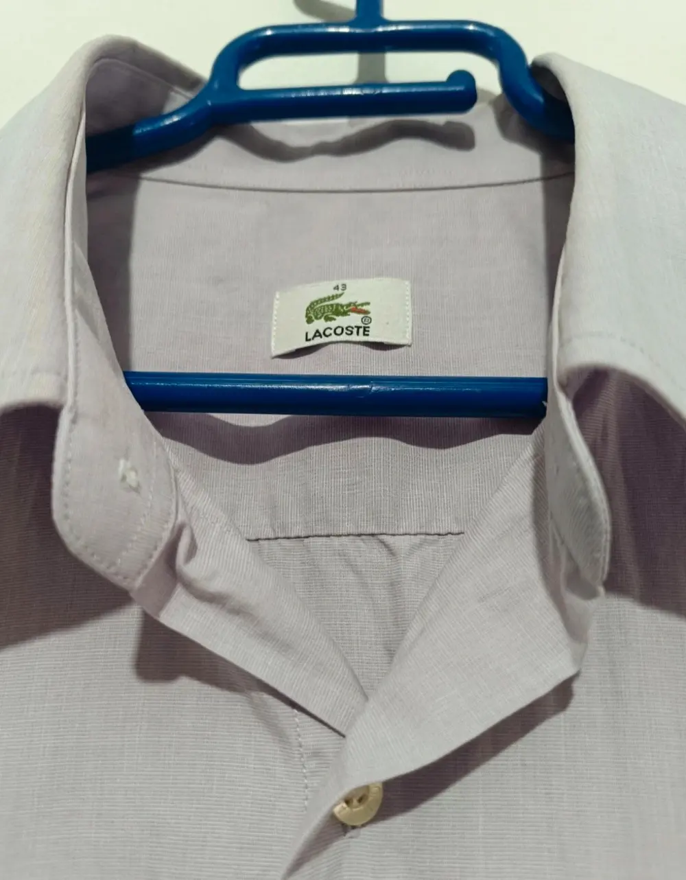 Camisa lisa manga corta Lacoste talla 43 XL ver medidas*, foto 4
