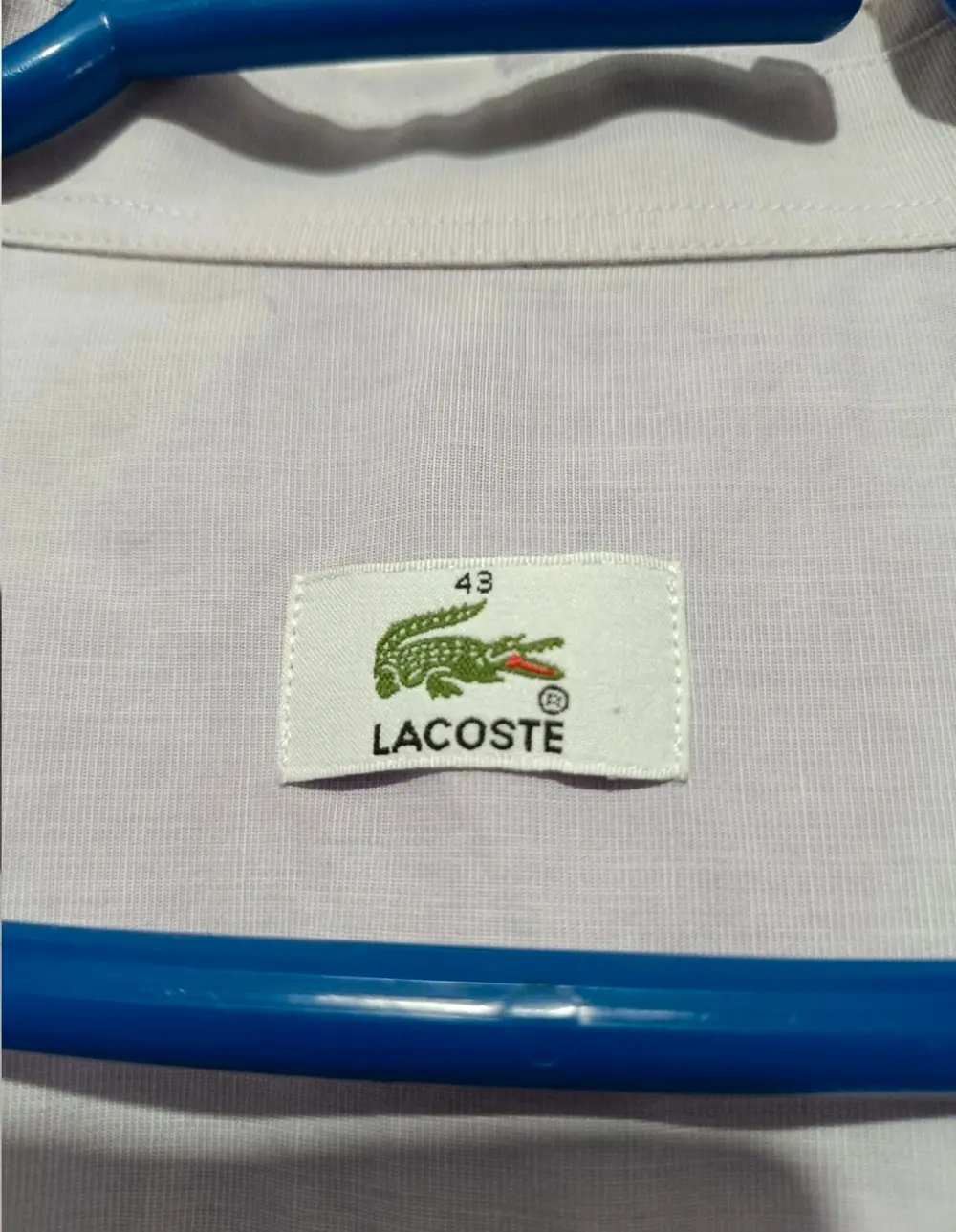 Camisa lisa manga corta Lacoste talla 43 XL ver medidas*, foto 5
