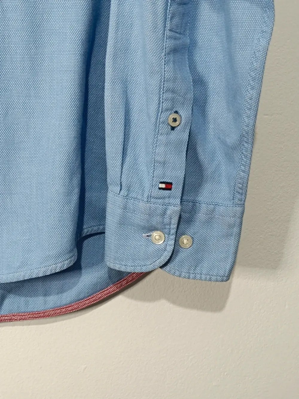 Camisa manga larga Tommy Hilfiger estampado microcuadros talla L, foto 2