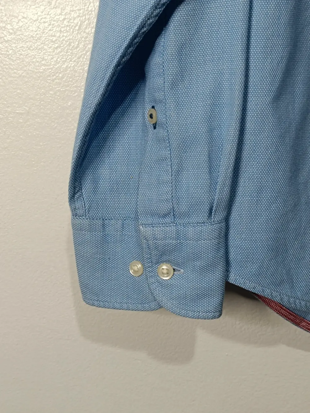 Camisa manga larga Tommy Hilfiger estampado microcuadros talla L, foto 3