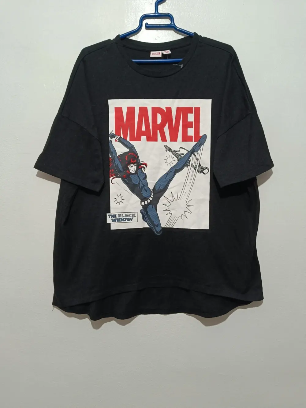 Camiseta manga corta oversize Black Widow Marvel talla M