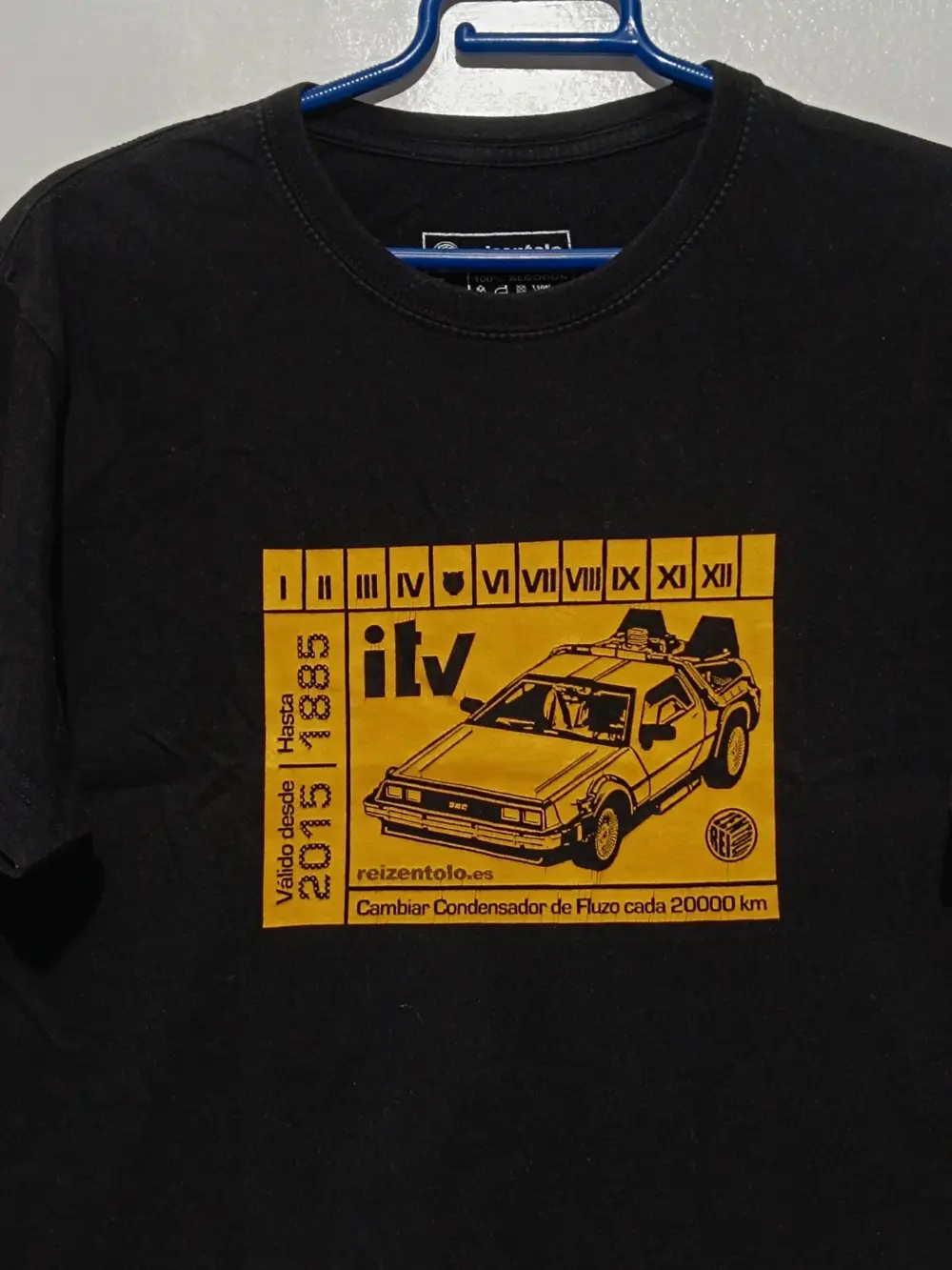 Camiseta ITV Regreso al futuro Delorean talla L sirve para M ver medidas, foto 2