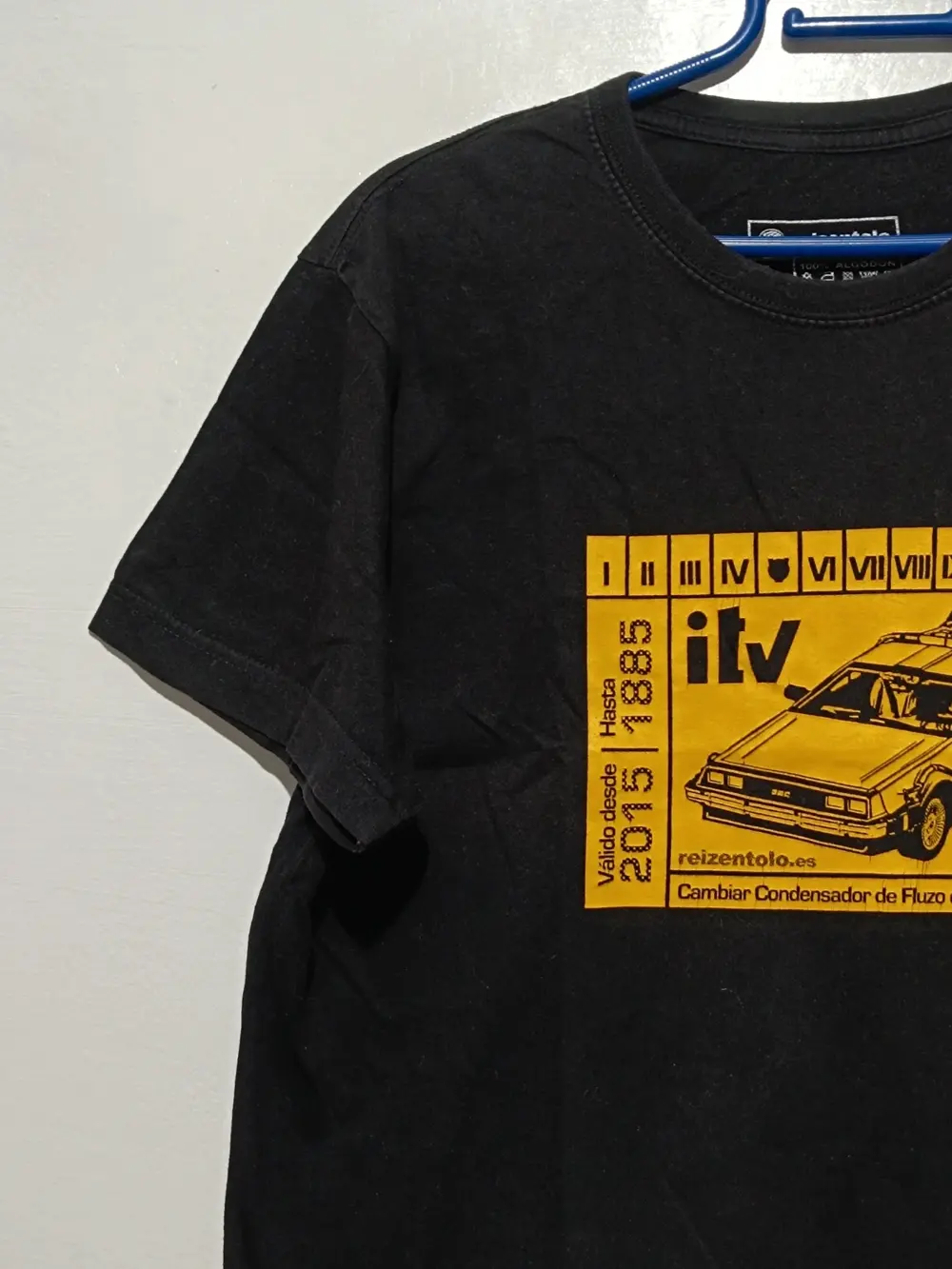 Camiseta ITV Regreso al futuro Delorean talla L sirve para M ver medidas, foto 3