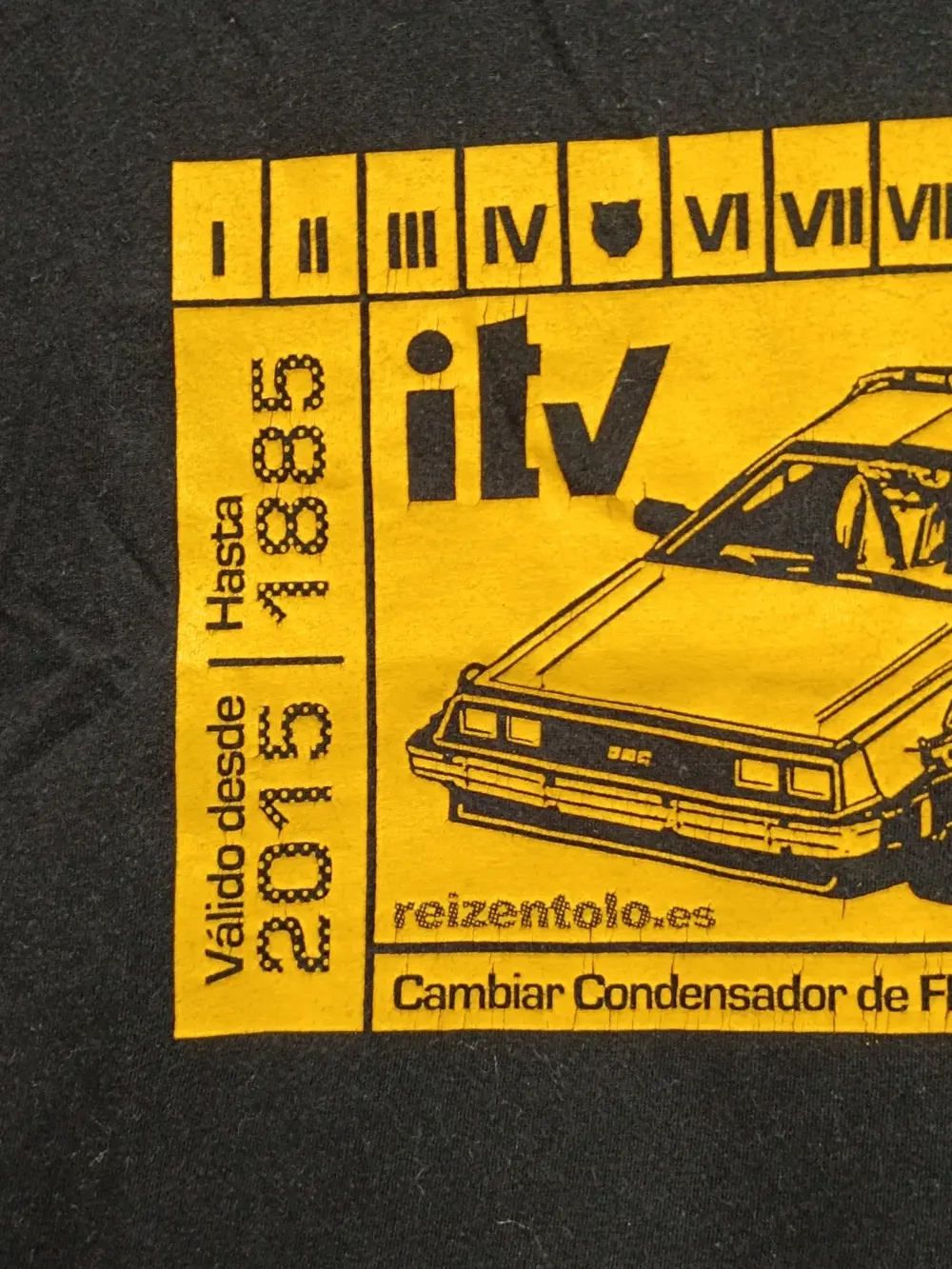 Camiseta ITV Regreso al futuro Delorean talla L sirve para M ver medidas, foto 4