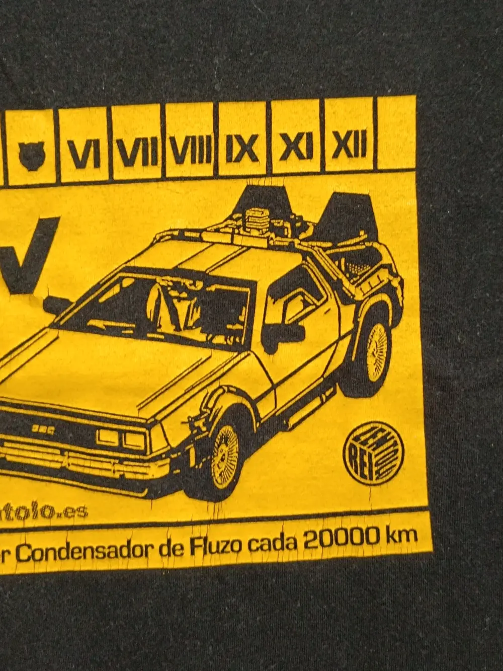 Camiseta ITV Regreso al futuro Delorean talla L sirve para M ver medidas, foto 5