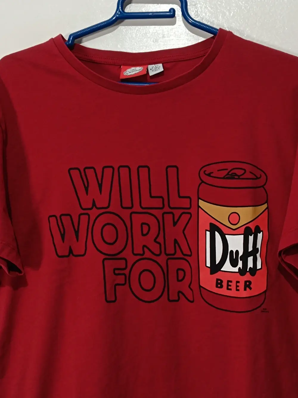 Camiseta roja manga corta The Simpsons talla L ver medidas, foto 2