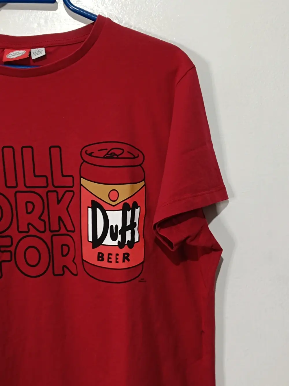 Camiseta roja manga corta The Simpsons talla L ver medidas, foto 3