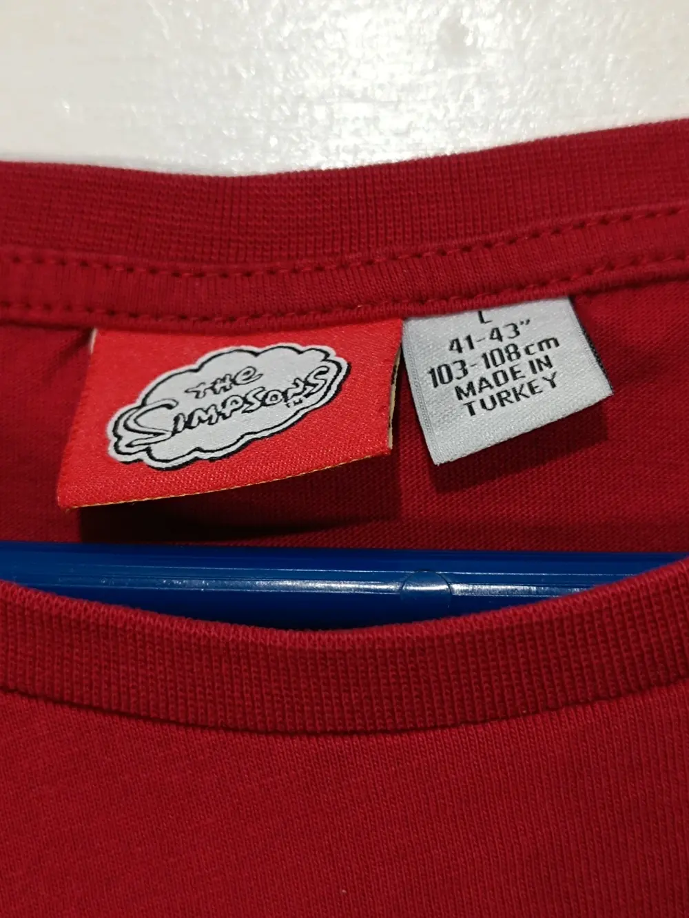 Camiseta roja manga corta The Simpsons talla L ver medidas, foto 5