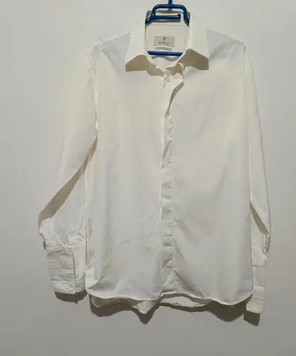 Camisa lisa manga larga 100% cotton Fabio Inghirami talla 16/2-42*