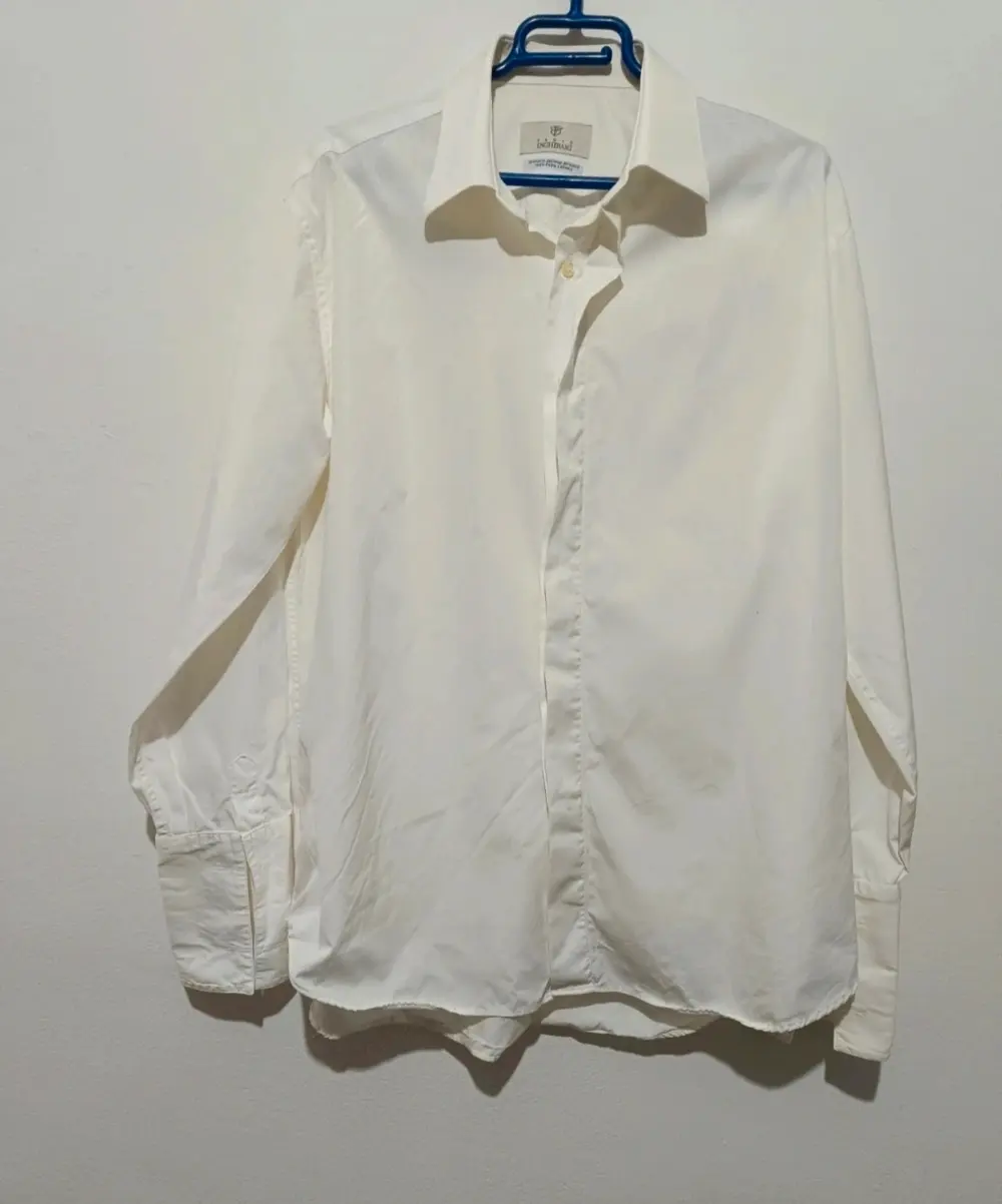 Camisa lisa manga larga 100% cotton Fabio Inghirami talla 16/2-42*