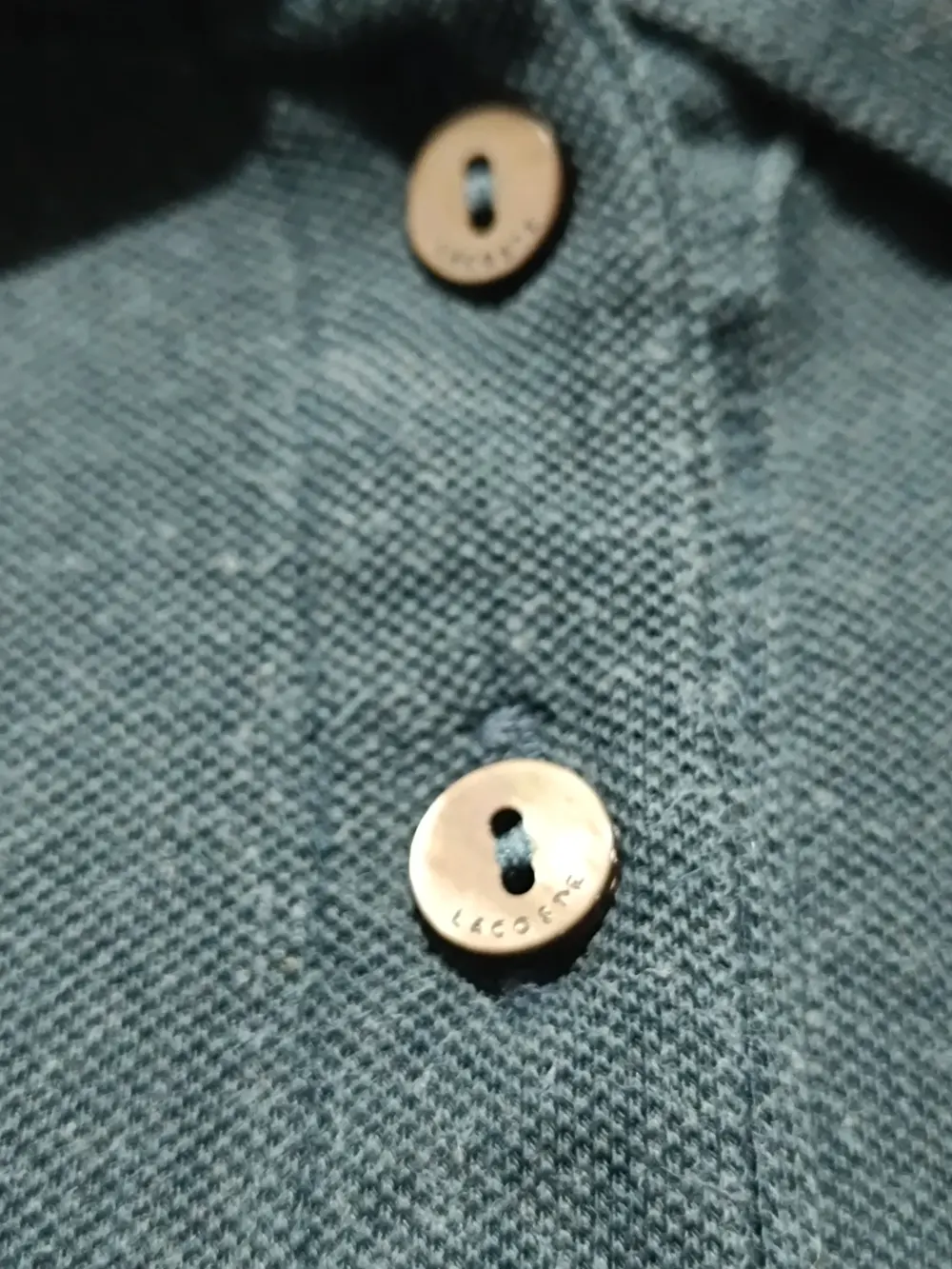 Polo ancho Lacoste Paris piqué Navy blue mujer talla L, foto 5