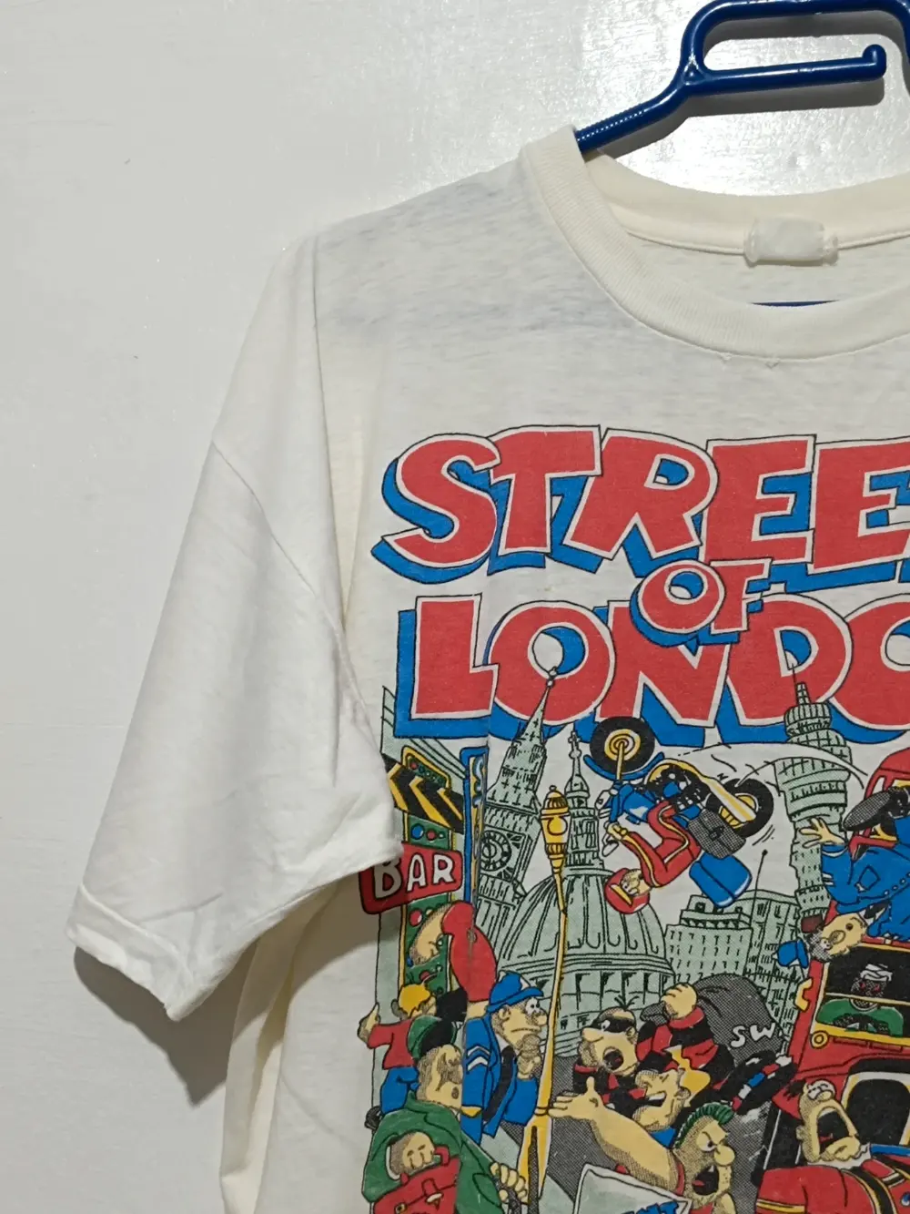 Camiseta vintage años 80 Streets of London talla M ver medidas, foto 3