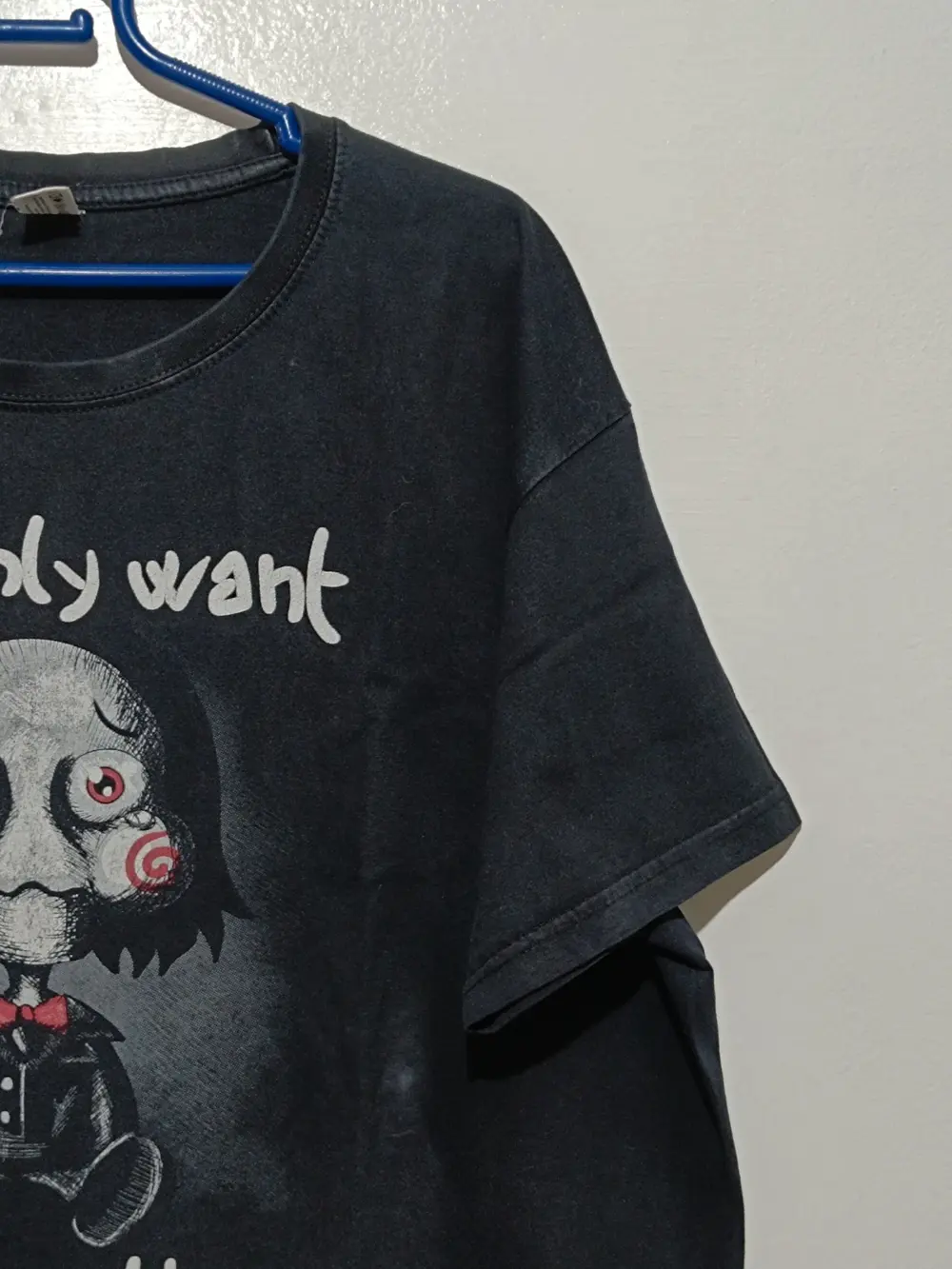 Camiseta estampada de la Película de terror Saw muñeco Billy talla XXL unisex ver medidas, foto 2