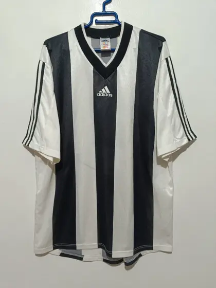 Camiseta a rayas vintage años 90 Adidas núm 3 talla L ver medidas