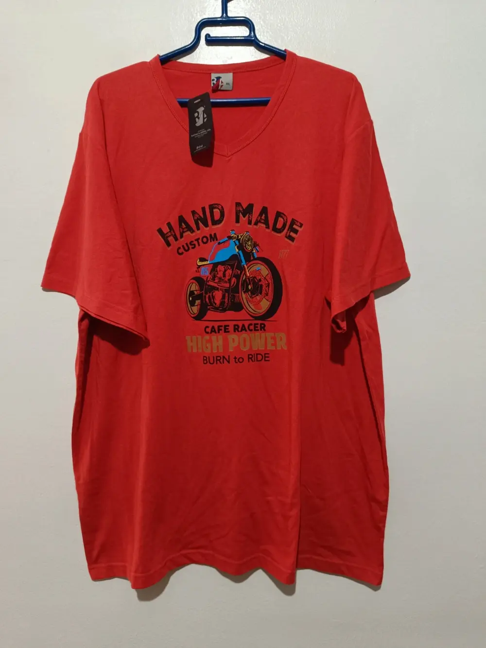 Camiseta vintage Burn to Ride talla 4XL ver medidas