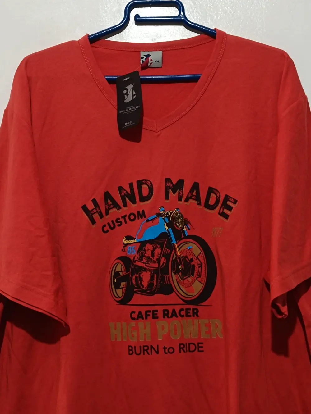 Camiseta vintage Burn to Ride talla 4XL ver medidas, foto 2