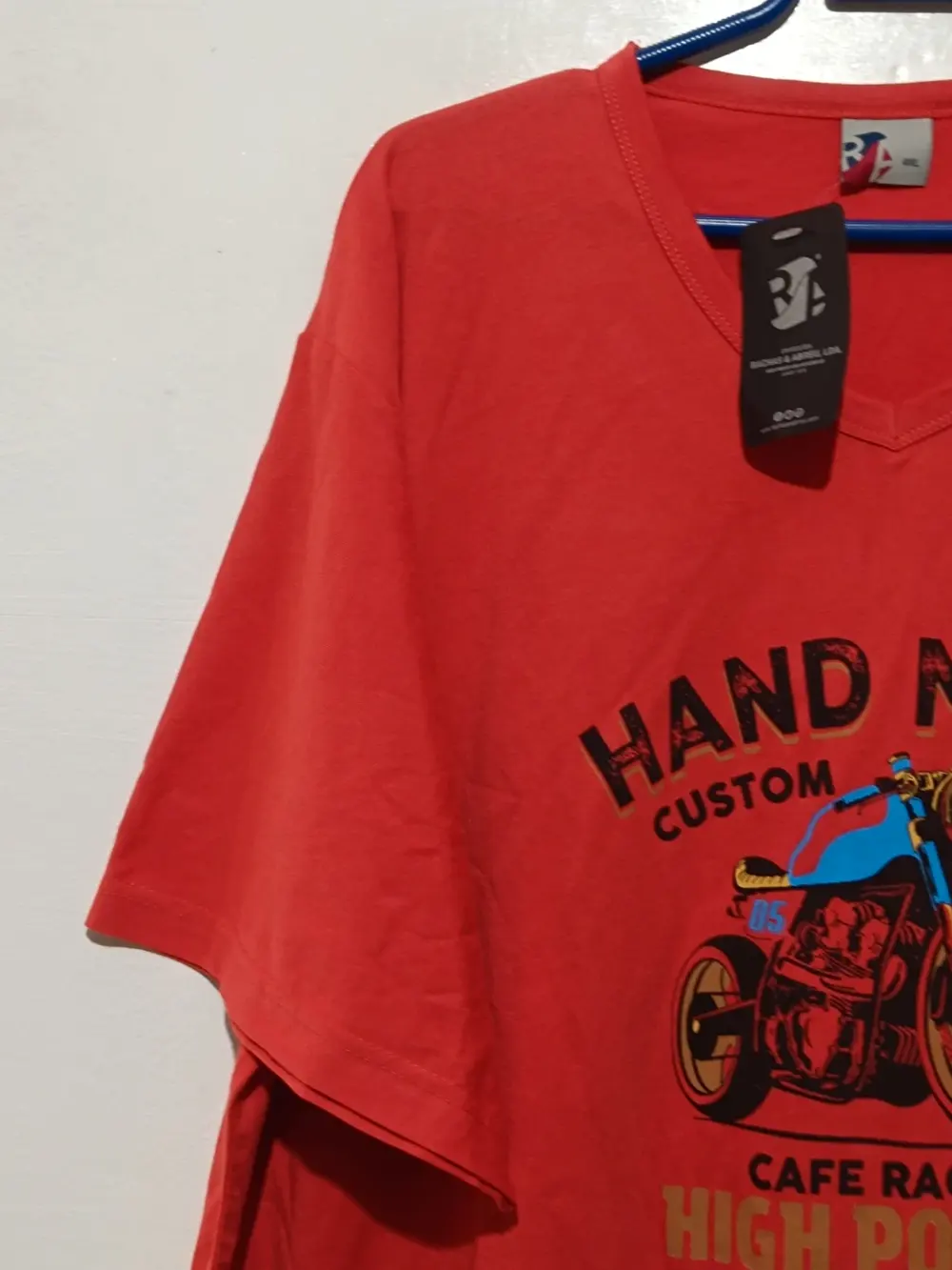 Camiseta vintage Burn to Ride talla 4XL ver medidas, foto 3