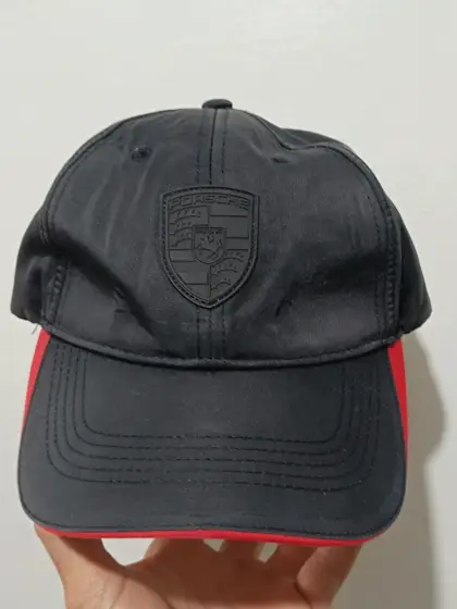 Gorra oficial negra Porsche logo goma talla única ajustable adulto unisex