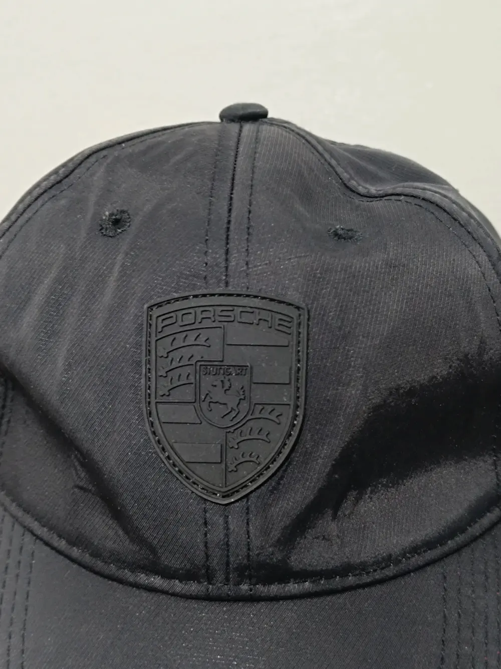 Gorra oficial negra Porsche logo goma talla única ajustable adulto unisex, foto 2