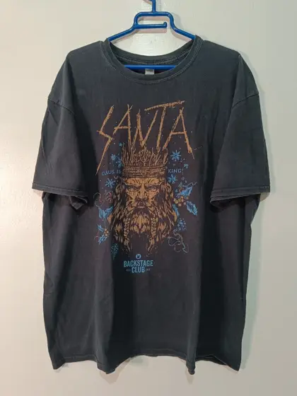 Camiseta vintage Santa Claus is King Backstage Club EMP talla XL EMp