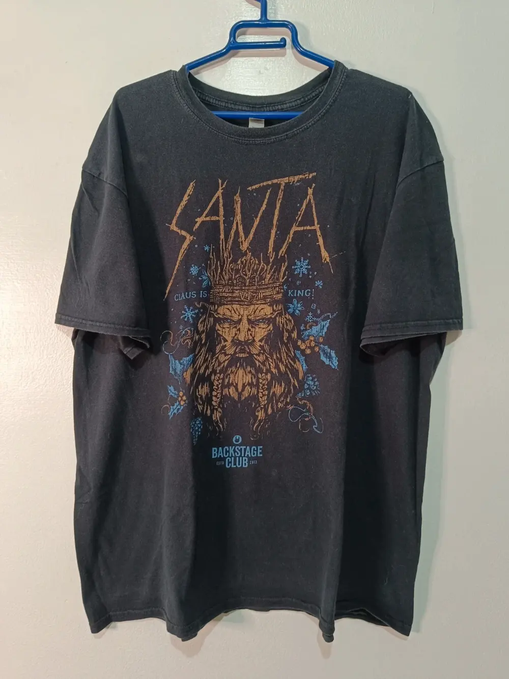 Camiseta vintage Santa Claus is King Backstage Club EMP talla XL EMp
