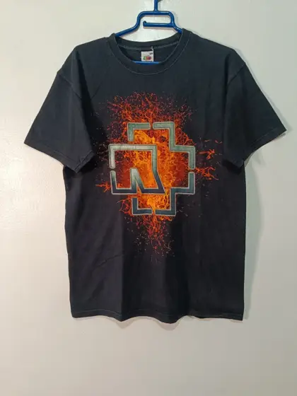 Camiseta vintage Y2K Rammstein Die Sonne Burn Over", talla M