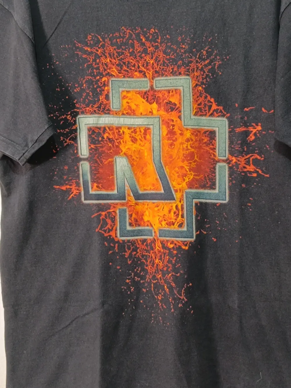 Camiseta vintage Y2K Rammstein Die Sonne Burn Over", talla M, foto 2