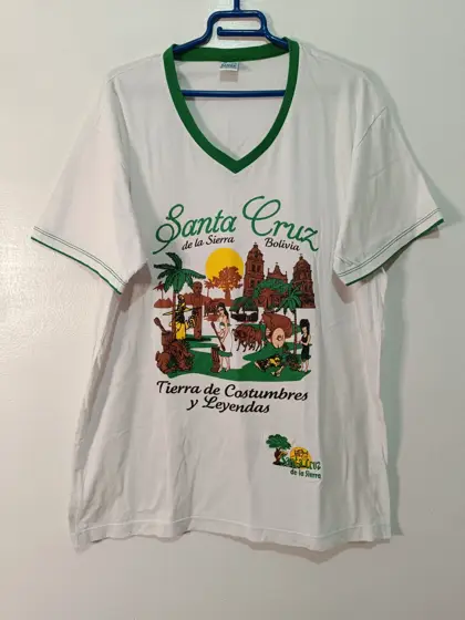 Camiseta manga corta Santa Cruz de la Sierra Bolivia talla XL ver medidas