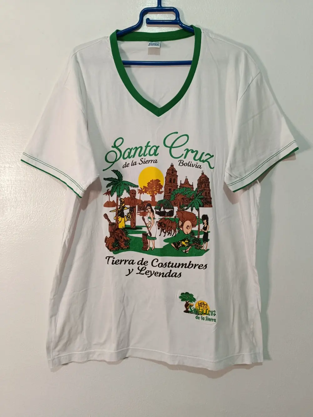 Camiseta manga corta Santa Cruz de la Sierra Bolivia talla XL ver medidas