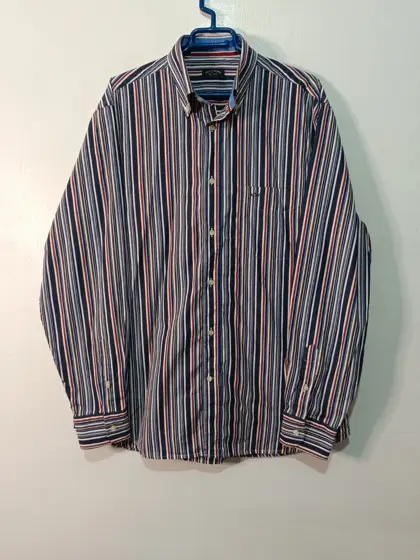 Camisa manga larga a rayas multicolor vintage Paul & Shark talla 42 ver medidas