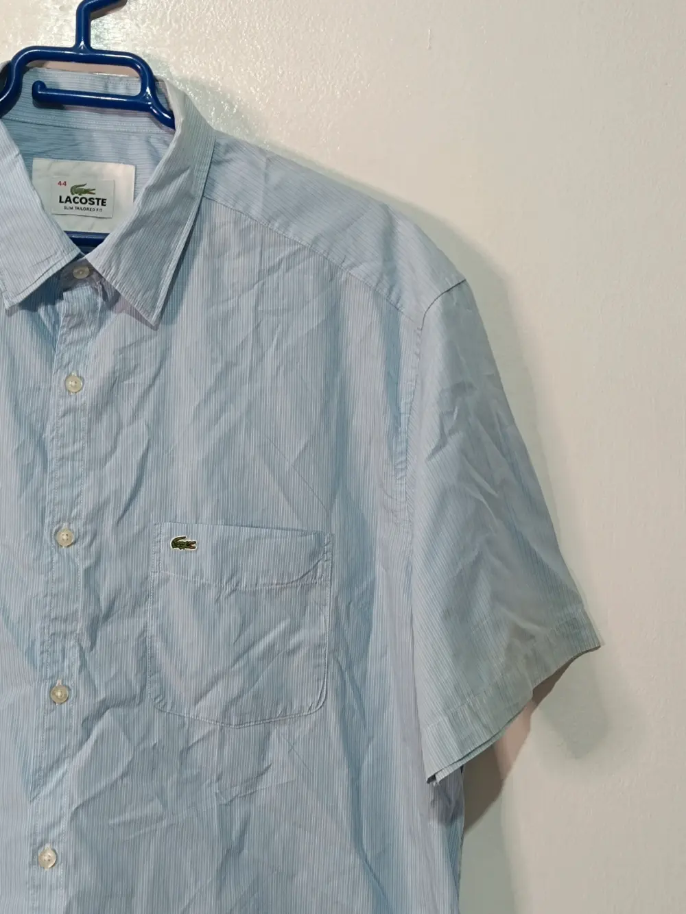 Camisa a rayas manga corta Lacoste talla 44 ver medidas, foto 2