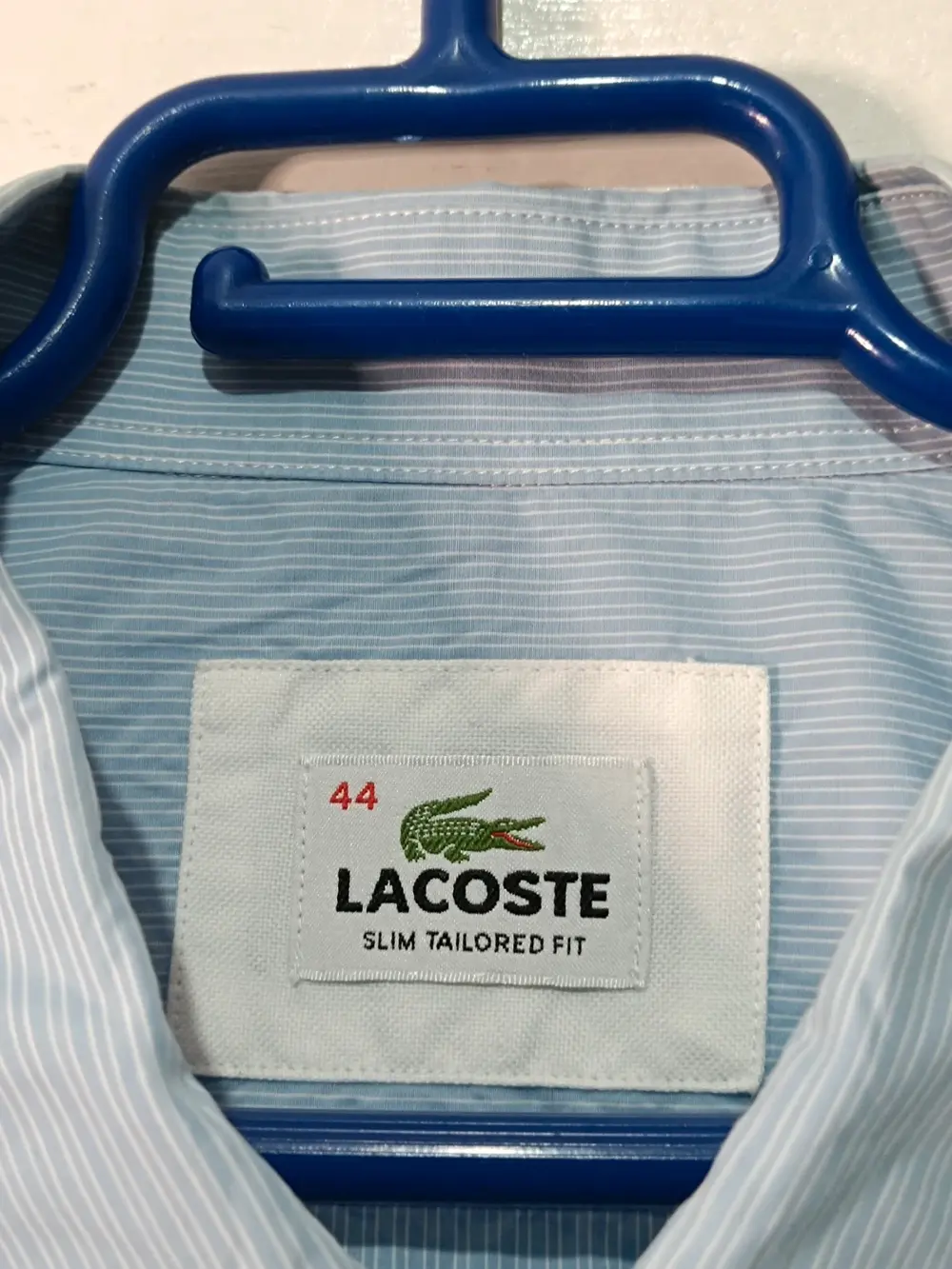 Camisa a rayas manga corta Lacoste talla 44 ver medidas, foto 4