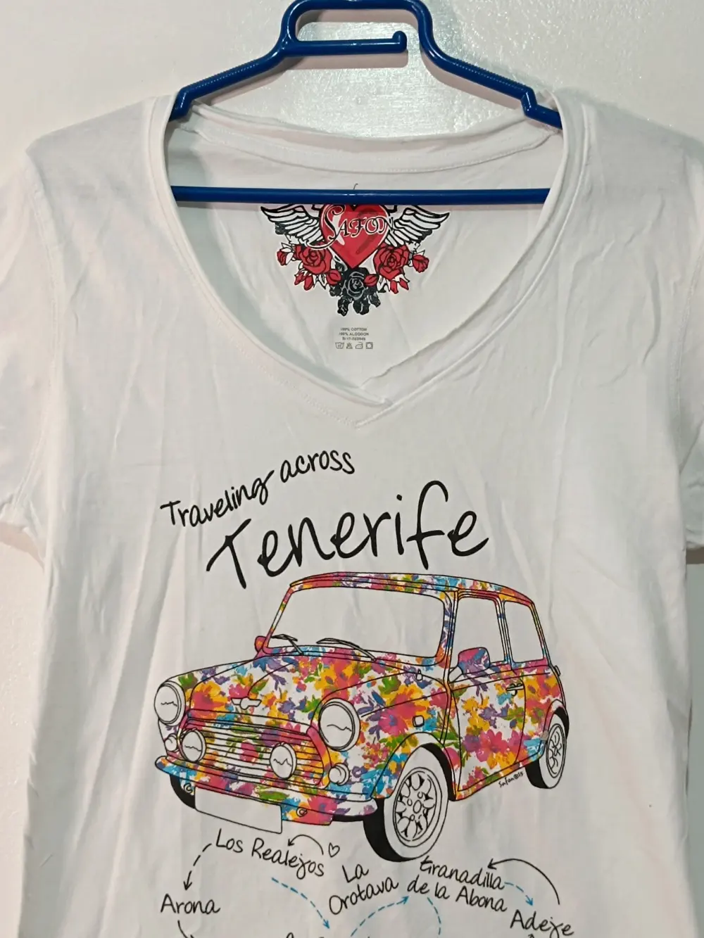 Camiseta manga corta estampado floral Mini Tenerife talla L Safon, foto 3