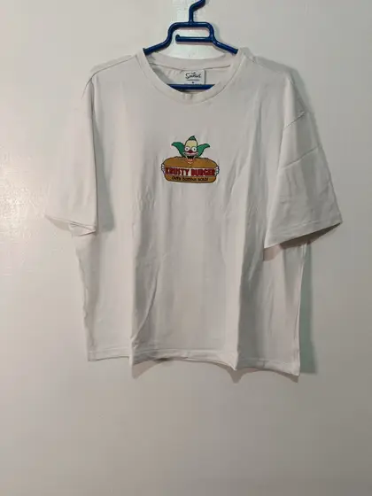 Camiseta manga corta The Simpsons Krusty Burger talla M oversize ver medidas
