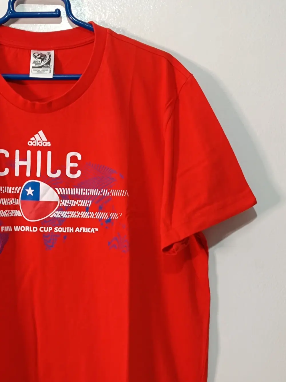 Camiseta manga corta vintage Chile FIFA World Cup año 2010 Adidas oficial talla XL ver medidas, foto 4
