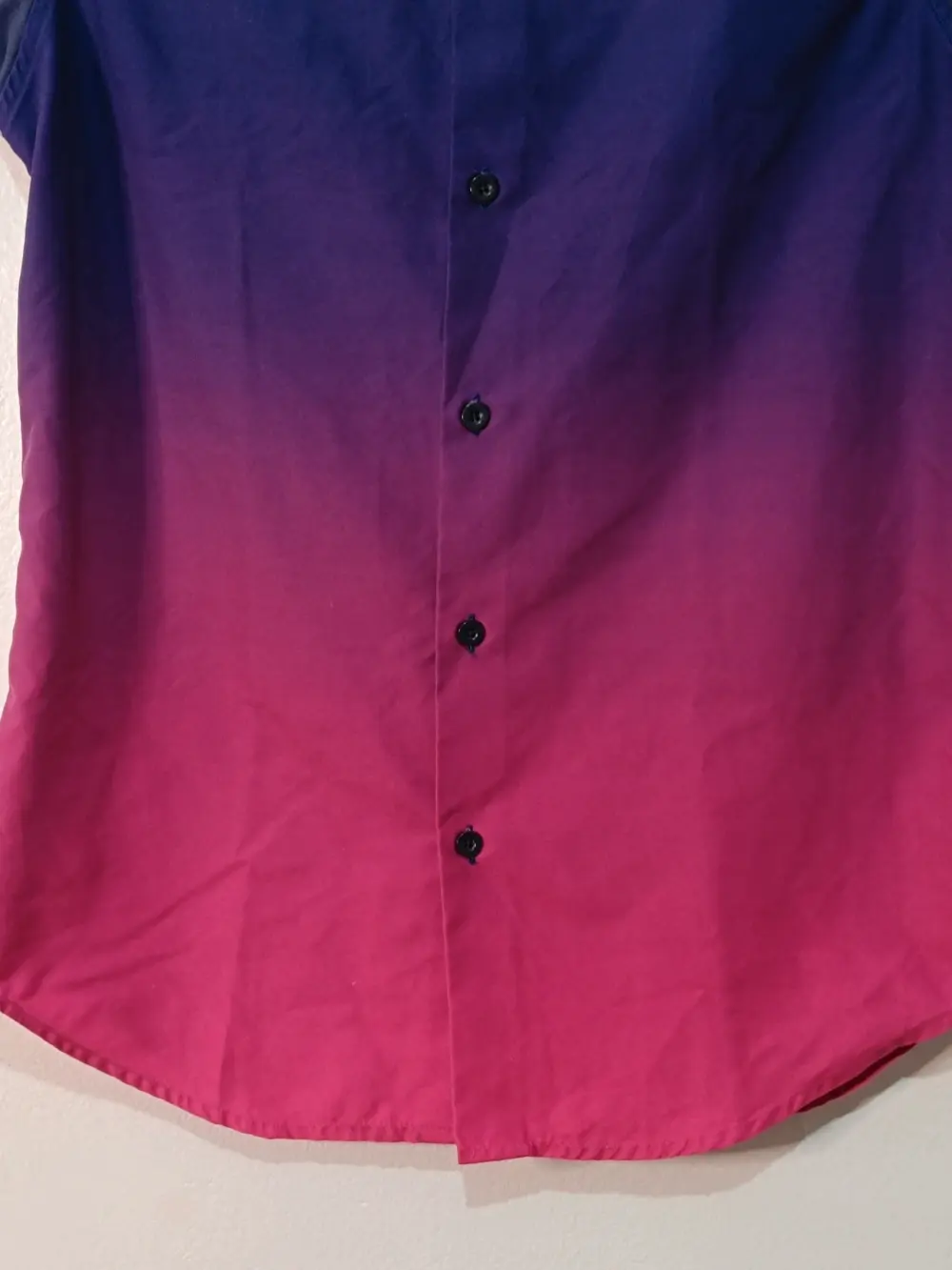 Camisa manga corta Siksilk Fade Grandad Navy & Neón talla XS ver medidas, foto 2