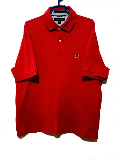 Polo manga corta Tommy Hilfiger Rojo Talla L 100% Algodón