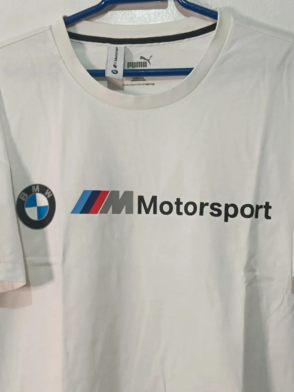 Camiseta Puma x BMW M Motorsport Blanca Logo Talla L Oficial, foto 2