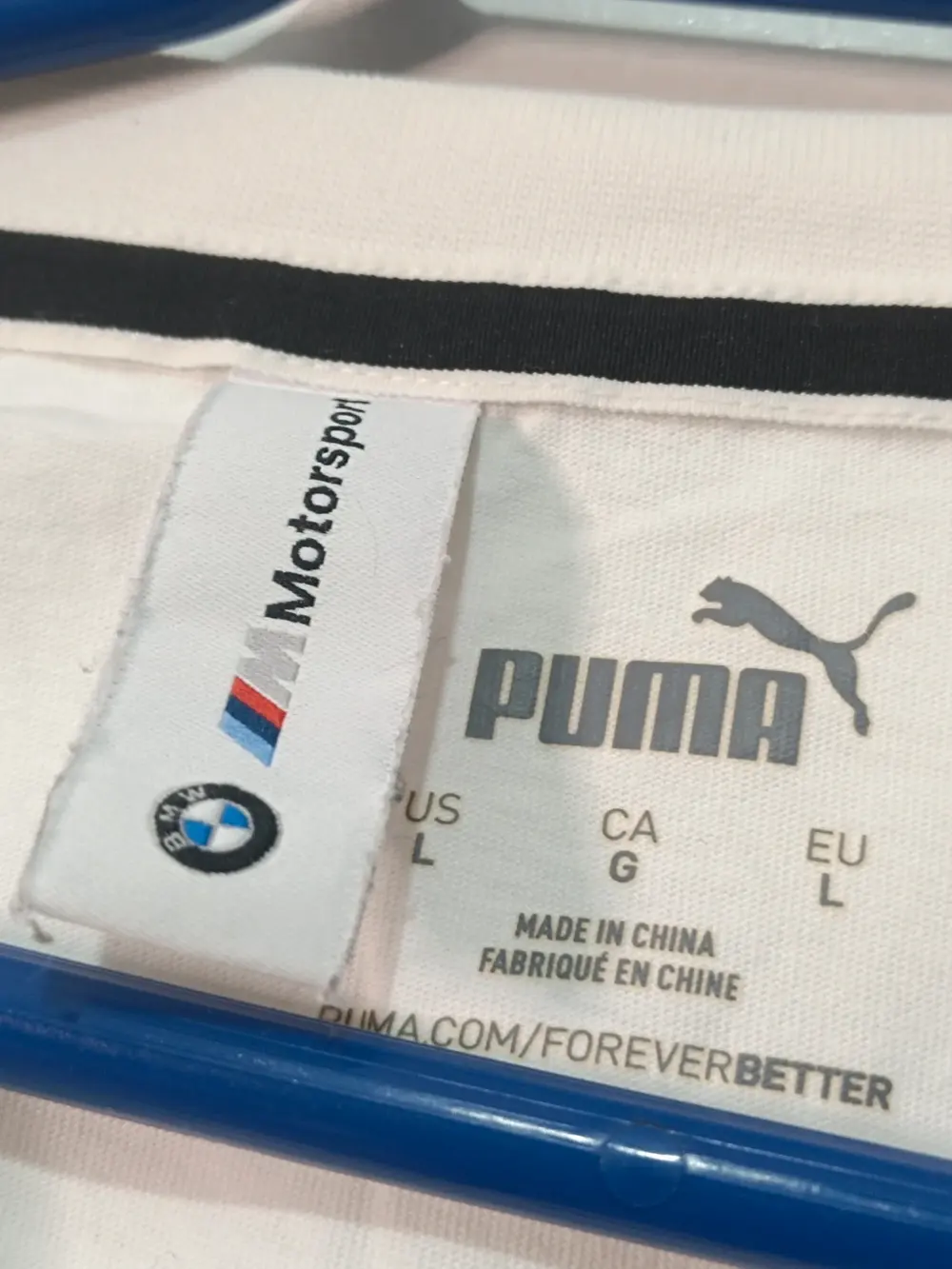 Camiseta Puma x BMW M Motorsport Blanca Logo Talla L Oficial, foto 4