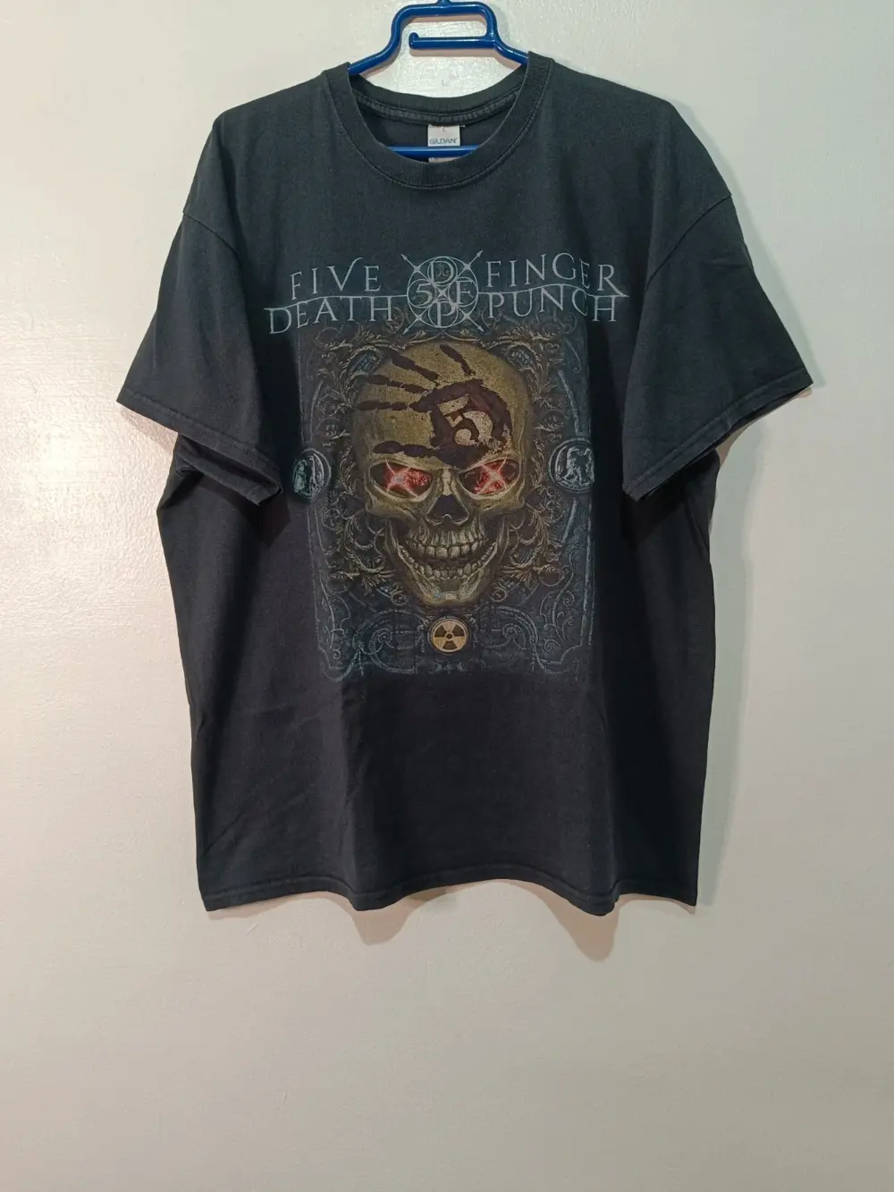 Camiseta Five Finger Death Punch 5FDP Skull Calavera Talla XL Band Tee Metal Vintage Gildan