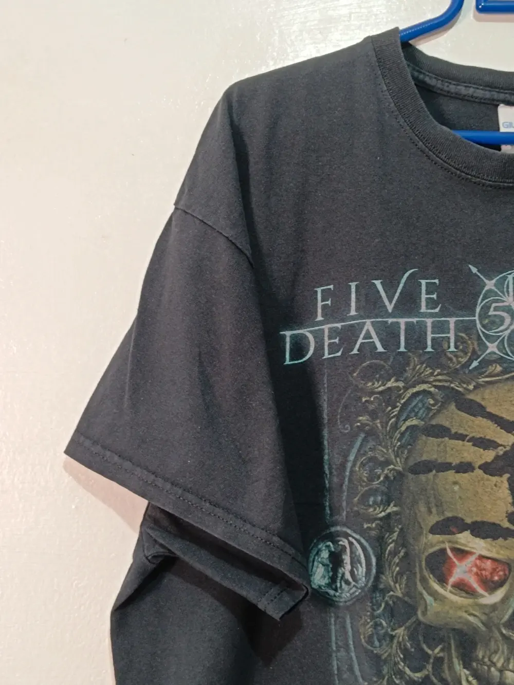 Camiseta Five Finger Death Punch 5FDP Skull Calavera Talla XL Band Tee Metal Vintage Gildan, foto 3