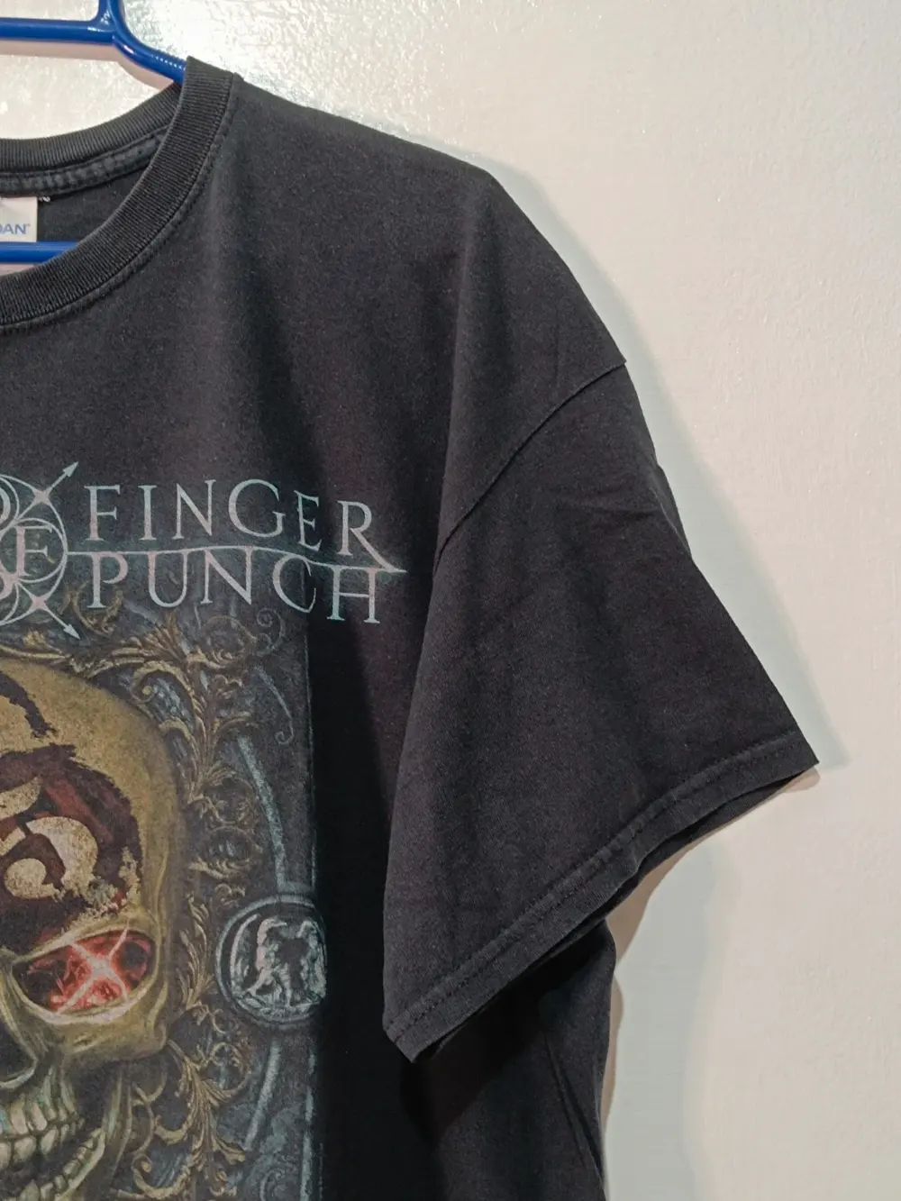 Camiseta Five Finger Death Punch 5FDP Skull Calavera Talla XL Band Tee Metal Vintage Gildan, foto 4