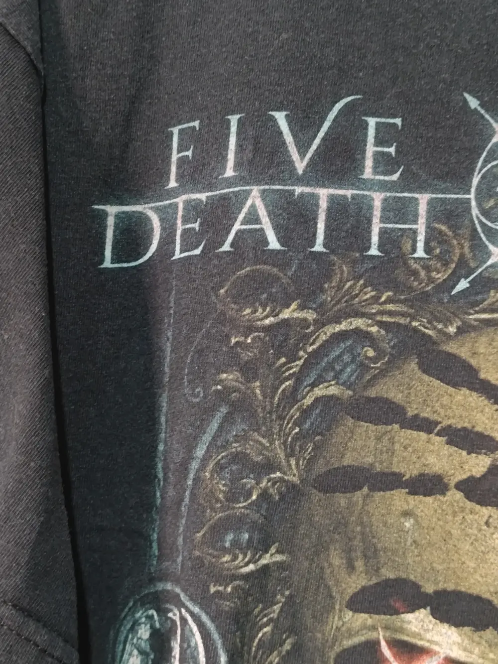 Camiseta Five Finger Death Punch 5FDP Skull Calavera Talla XL Band Tee Metal Vintage Gildan, foto 5